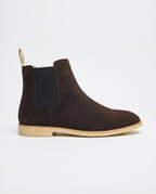 Dark Brown Suede Look Chelsea Boots | GRAND London