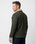Green Cotton Field Jacket | GRAND London