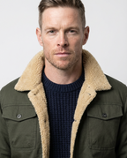Green Cotton Field Jacket | GRAND London