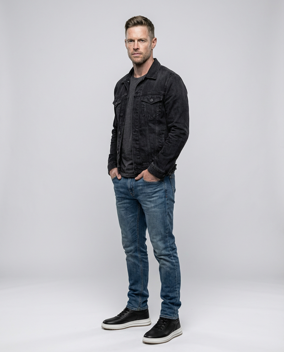 Black - Leather Low-Top Trainers | GRAND London