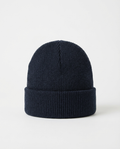 Navy Ribbed Turn-Up Beanie | GRAND London