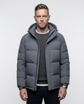 White Removable Hood Quilted Puffer Jacket | GRAND London