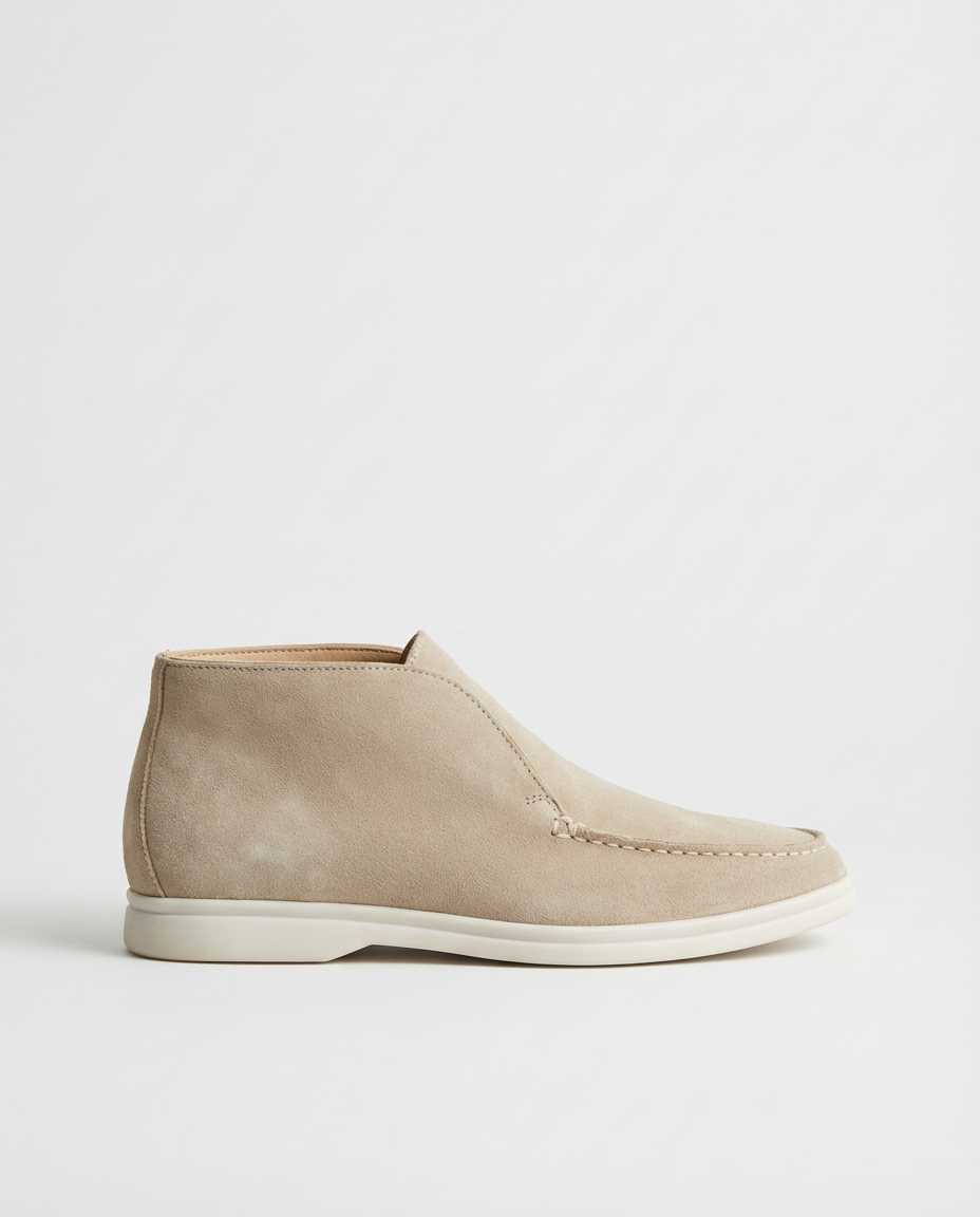 Beige Moc-Toe Chukka Trainers | GRAND London