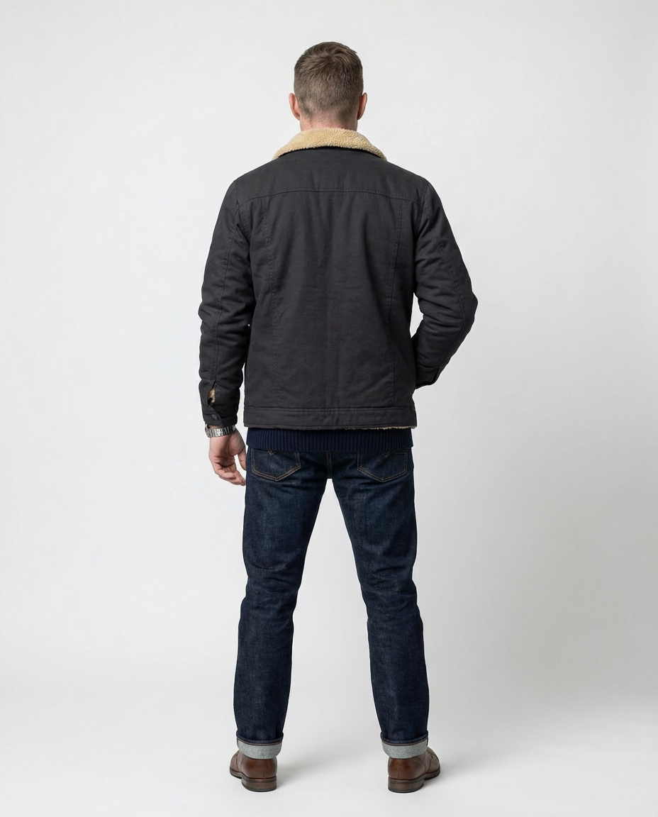 Grey Cotton Field Jacket | GRAND London