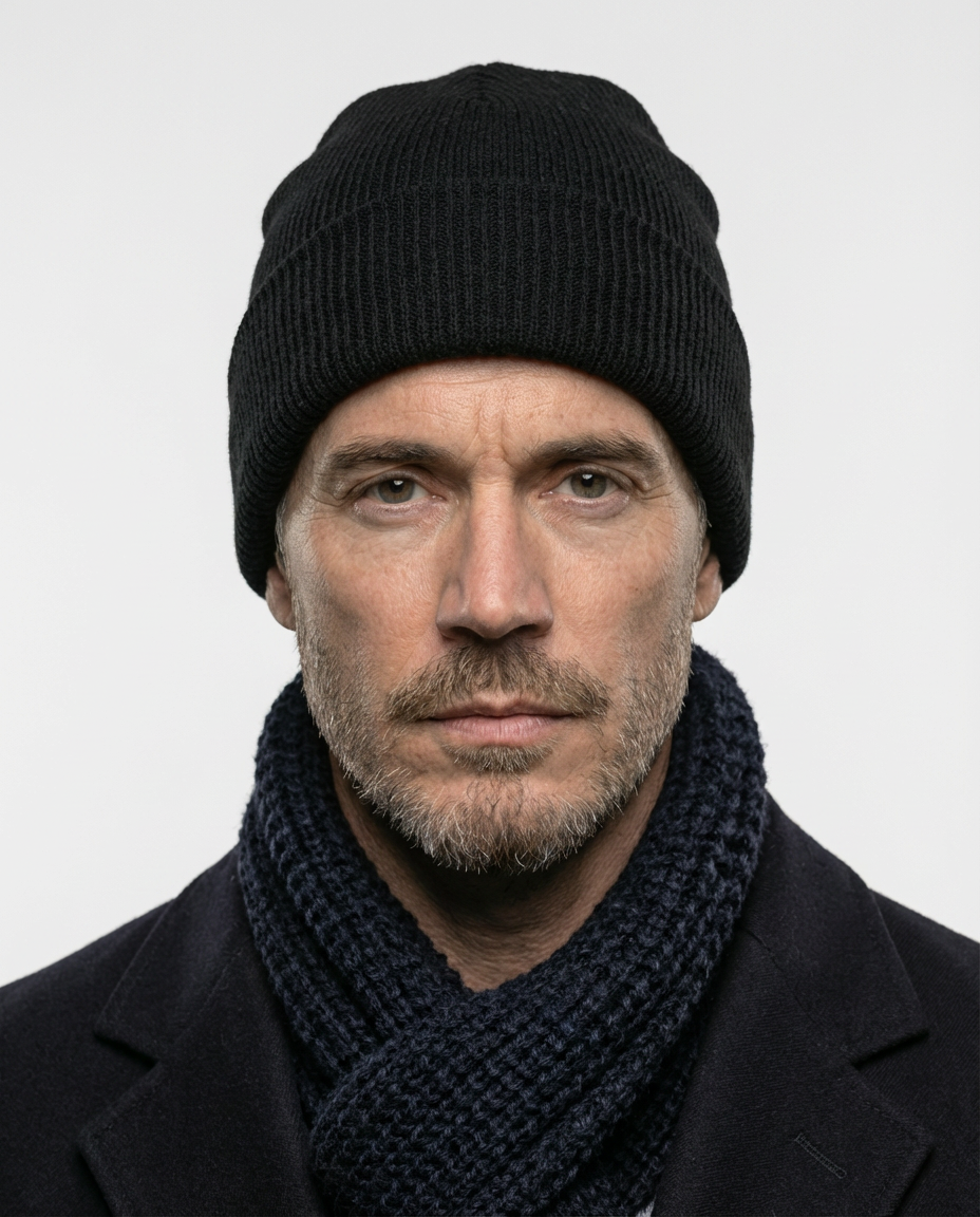 Ribbed Turn-Up Beanie