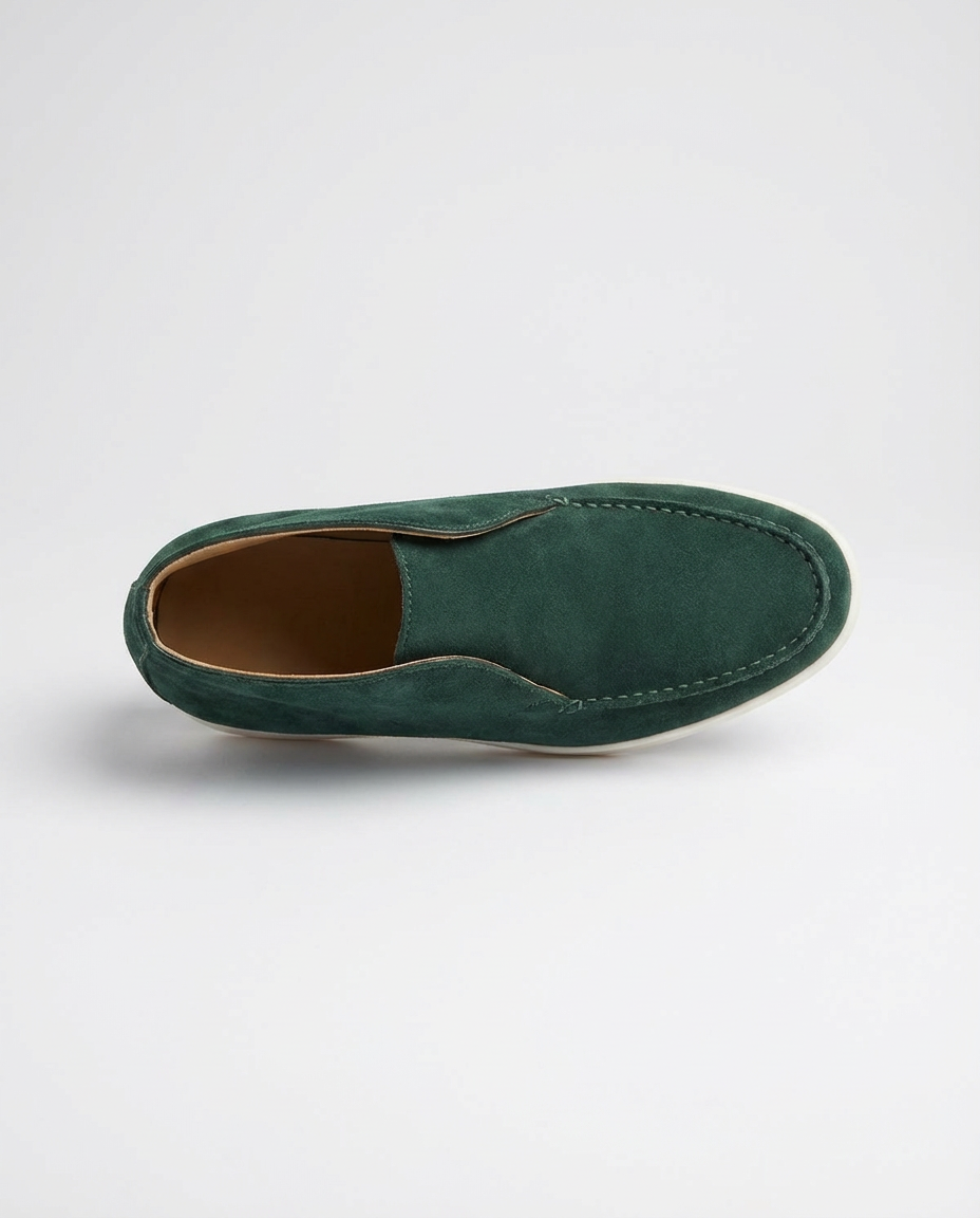 Green Moc-Toe Chukka Trainers | GRAND London