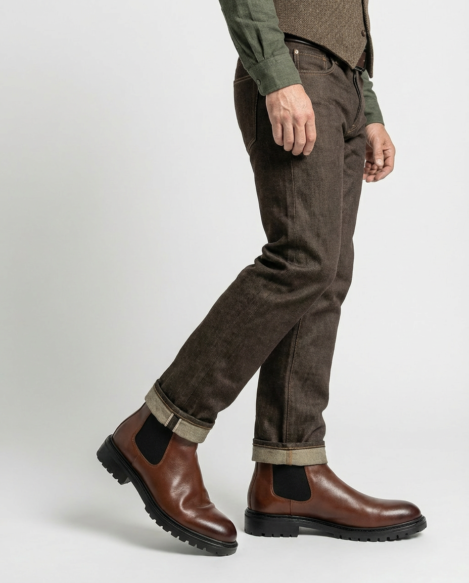 Brown Men's Classic Chelsea Boots | GRAND London