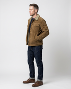 Brown Men's Corduroy Lined Trucker Jacket | GRAND London 