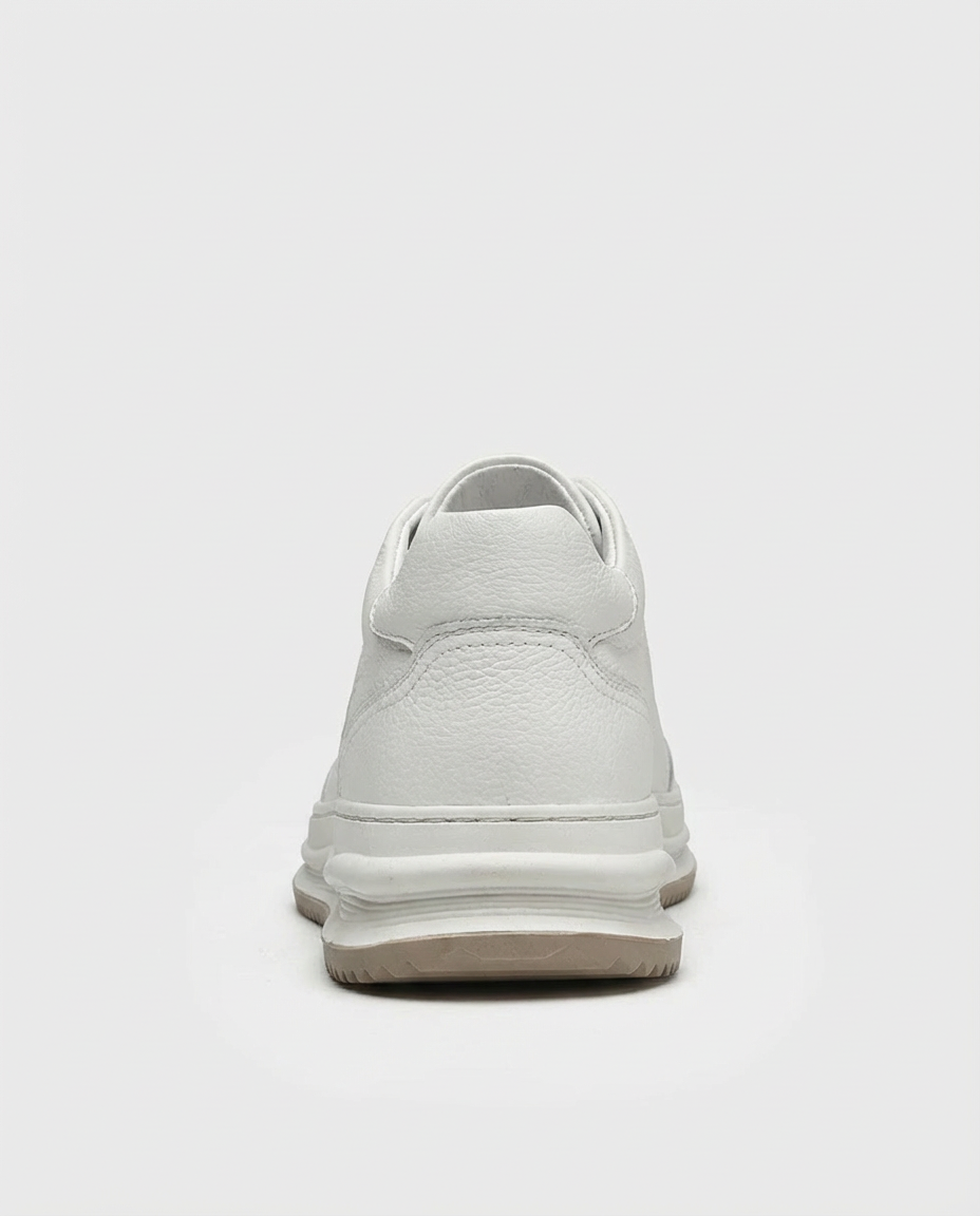 White - Leather Low-Top Trainers | GRAND London