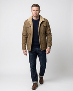 Camel Cotton Field Jacket | GRAND London