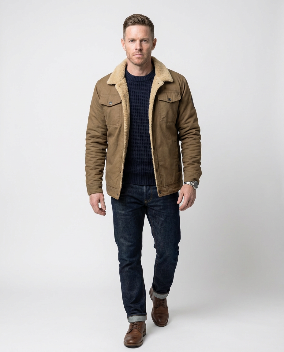 Camel Cotton Field Jacket | GRAND London