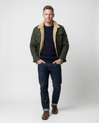 Green Cotton Field Jacket | GRAND London