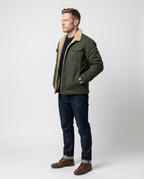 Green Cotton Field Jacket | GRAND London