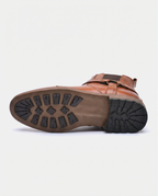 Brown Leather Harness Chelsea Boots | GRAND London