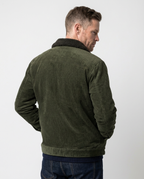 Green Men's Corduroy Lined Trucker Jacket | GRAND London 
