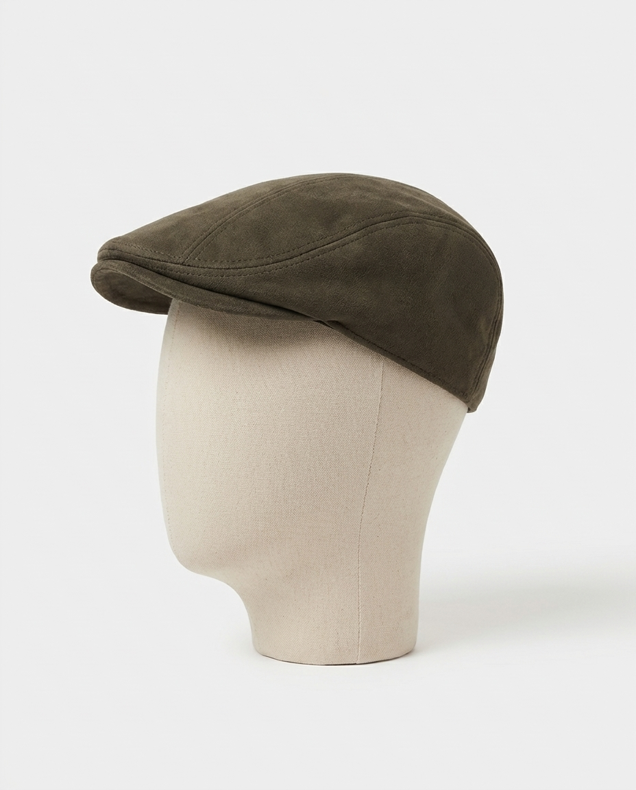 Suede Look Flat Cap | GRAND London