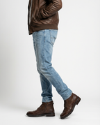 Brown - Leather Cap-Toe Side Zip Boots | GRAND London