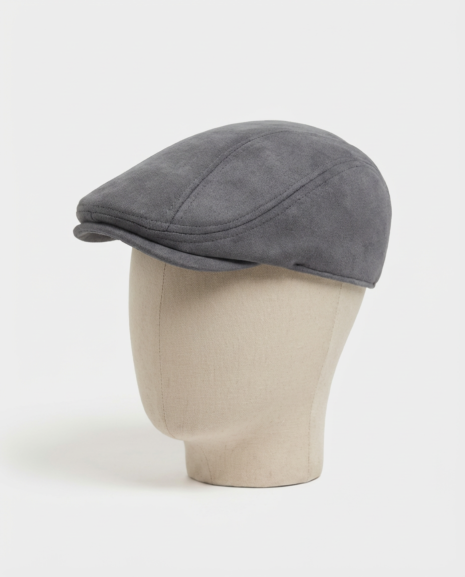 Suede Look Flat Cap | GRAND London