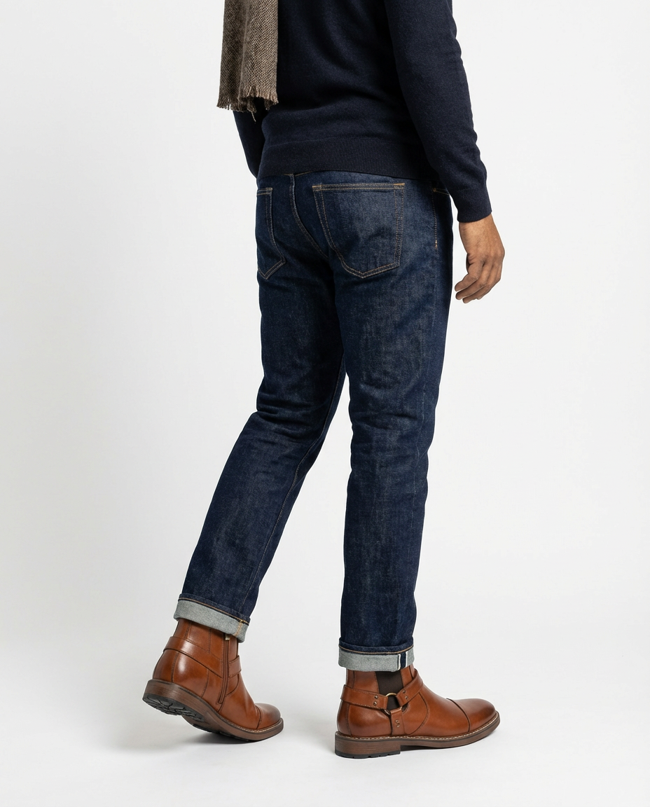 Brown Leather Harness Chelsea Boots | GRAND London