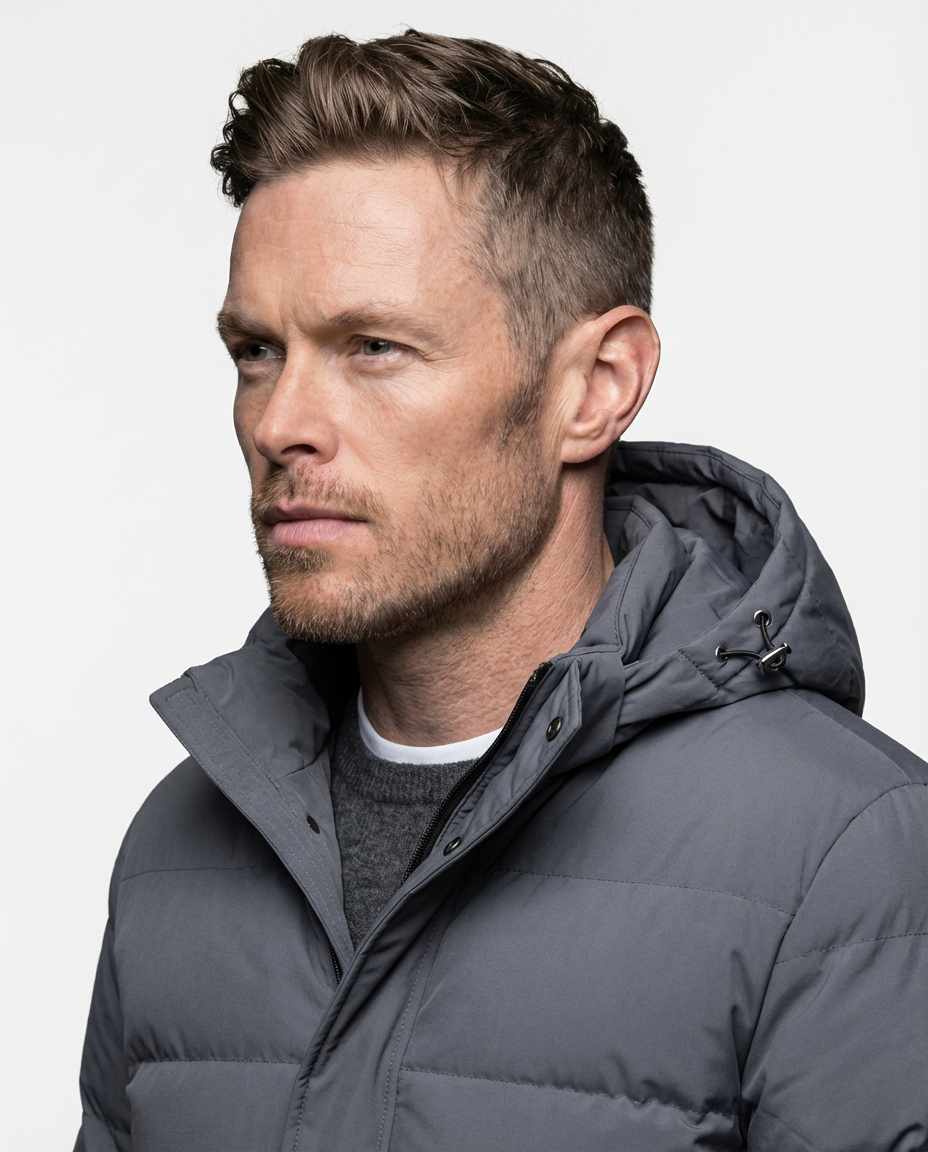 White Removable Hood Quilted Puffer Jacket | GRAND London