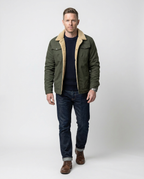 Green Cotton Field Jacket | GRAND London