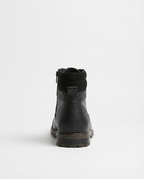 Black - Leather Cap-Toe Side Zip Boots | GRAND London