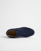 Navy Moc-Toe Chukka Trainers | GRAND London