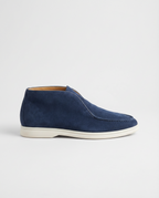 Navy Moc-Toe Chukka Trainers | GRAND London
