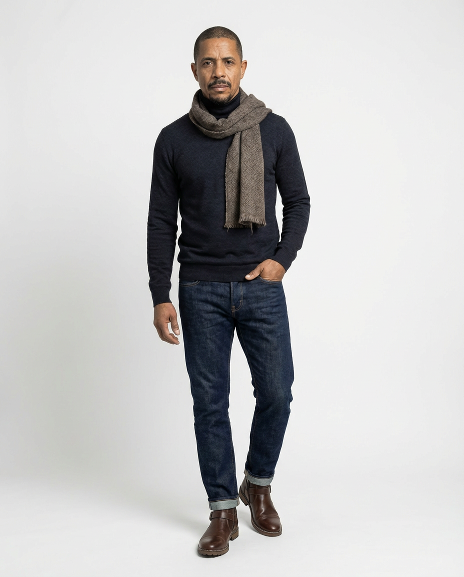 Dark Brown Leather Harness Chelsea Boots | GRAND London GL-A25_130