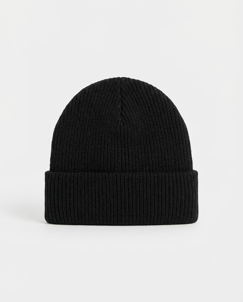 Ribbed Turn-Up Beanie