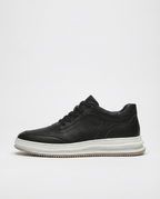 Black - Leather Low-Top Trainers | GRAND London