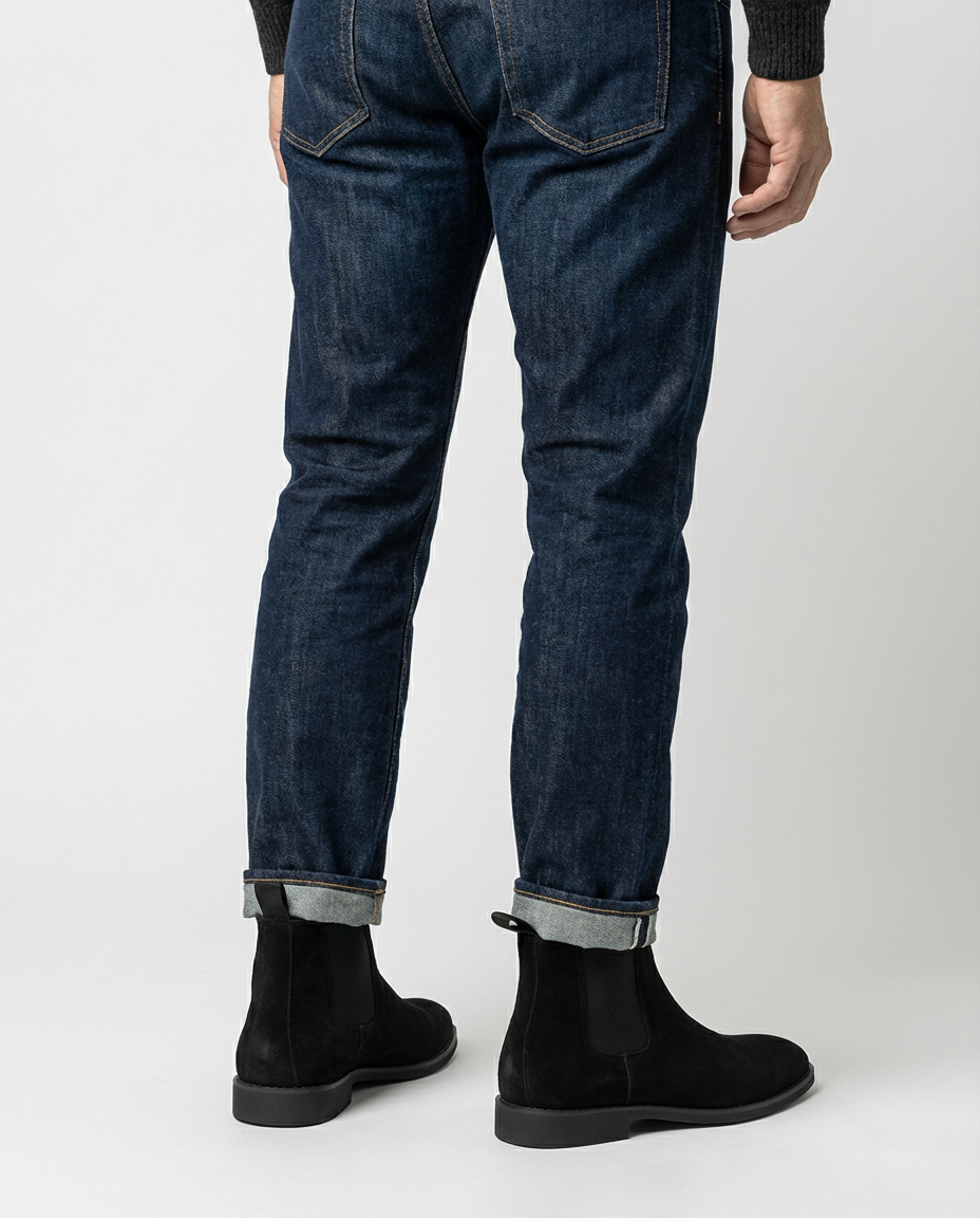 Black Suede Look Chelsea Boots | GRAND London