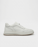 White - Leather Low-Top Trainers | GRAND London