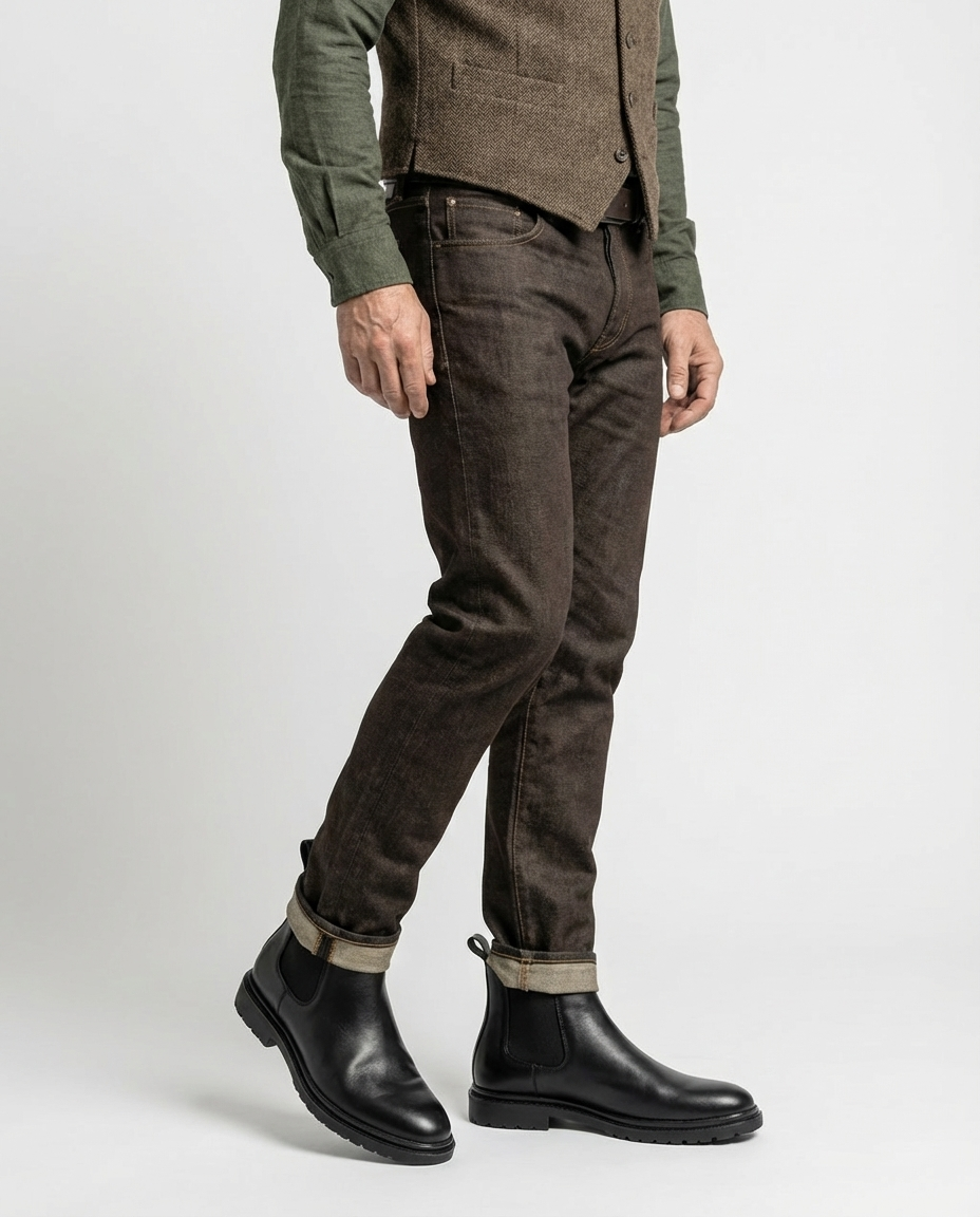 Black Men's Classic Chelsea Boots | GRAND London