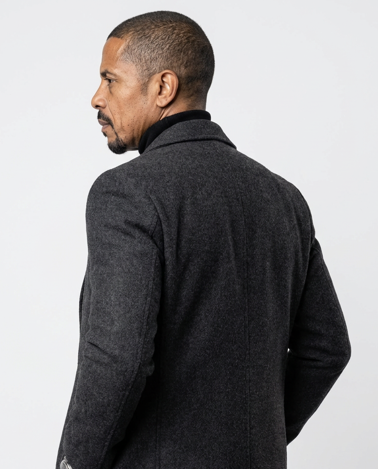 Fitted Single-Breasted Overcoat