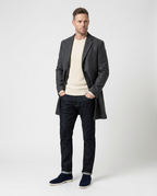 Navy Moc-Toe Chukka Trainers | GRAND London