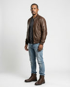 Brown - Leather Cap-Toe Side Zip Boots | GRAND London