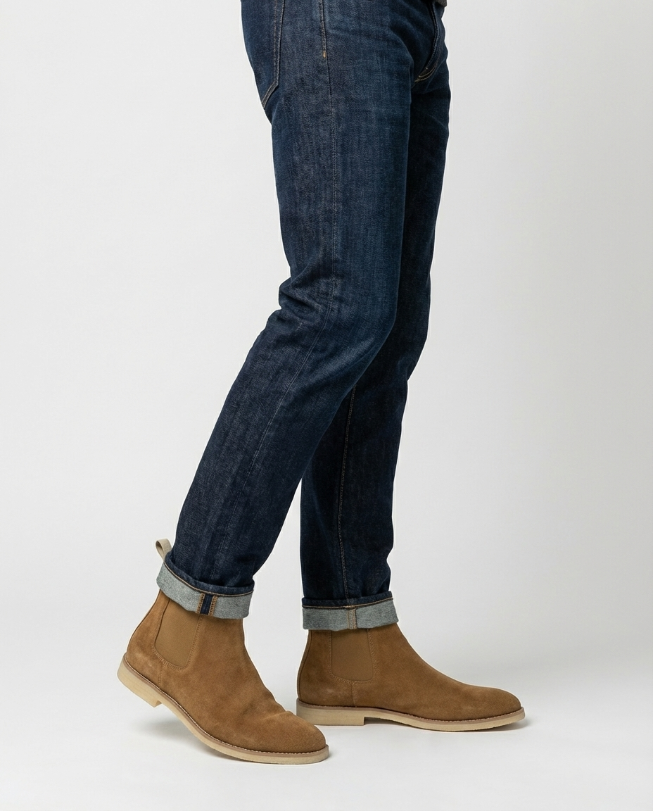 Brown Suede Look Chelsea Boots | GRAND London