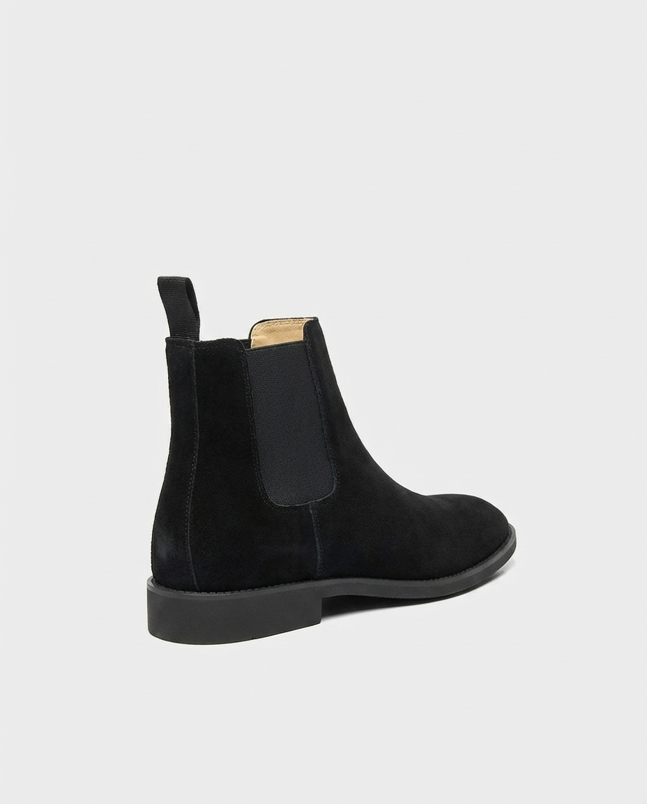Black Suede Look Chelsea Boots | GRAND London